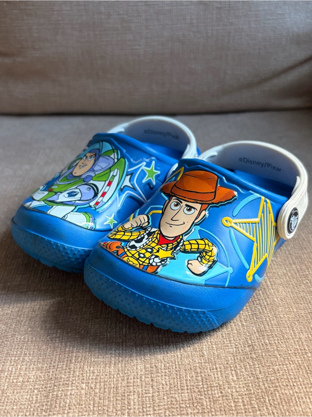 Disney Pixar Toy Story Kids' Blue Slip-On Clogs (Woody & Buzz)